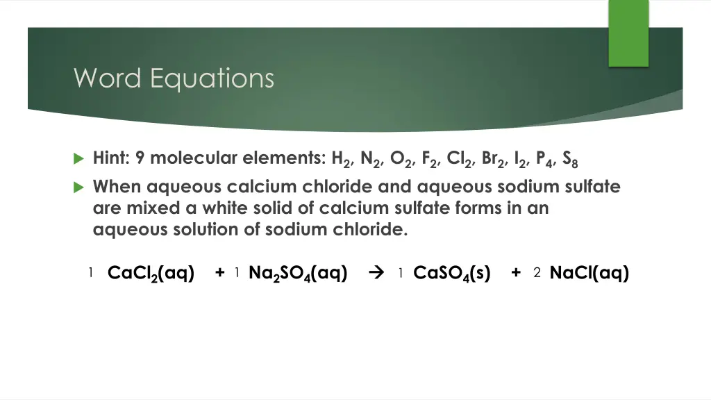word equations 1