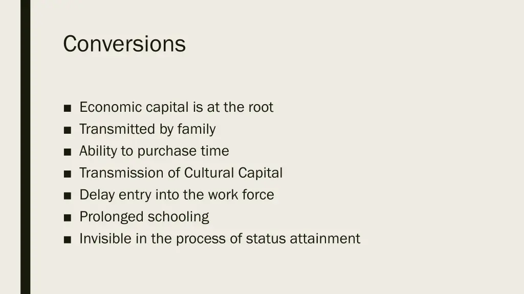 conversions