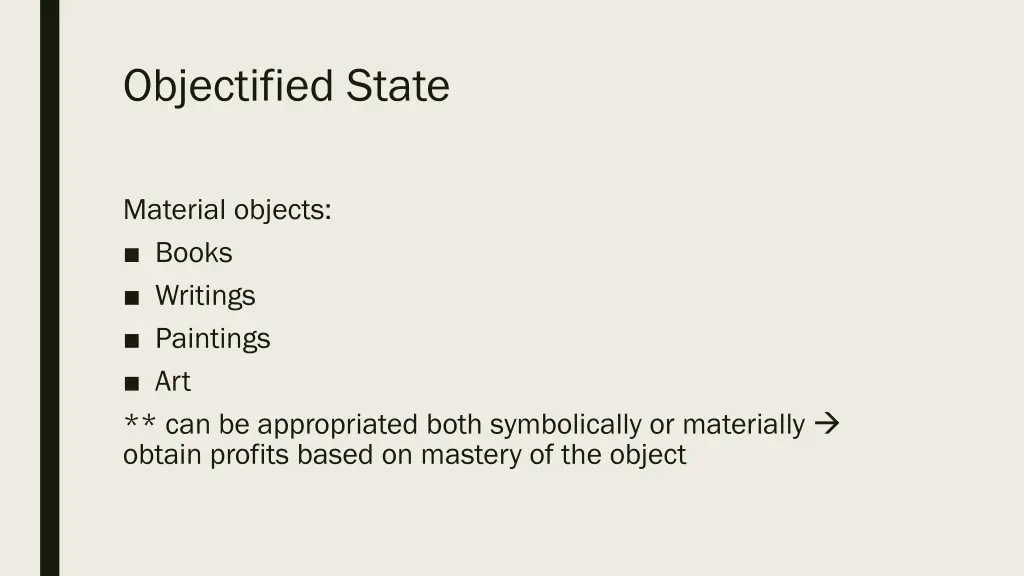 objectified state