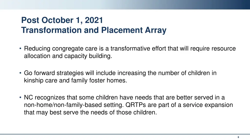 post october 1 2021 transformation and placement