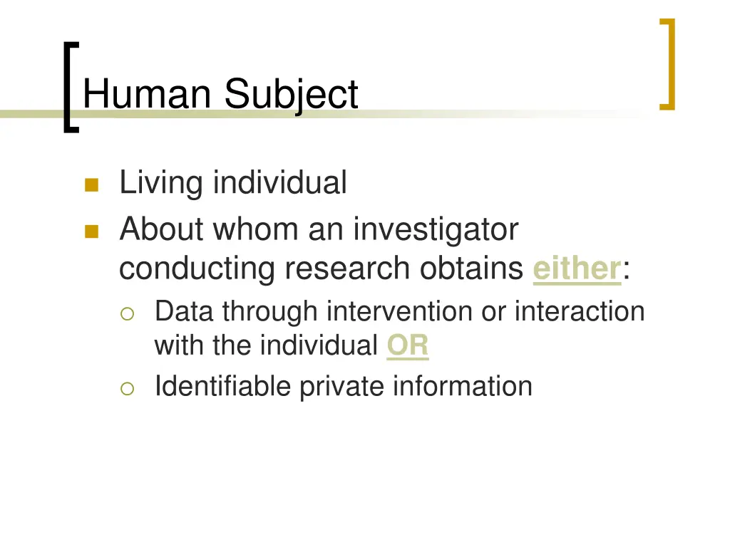 human subject