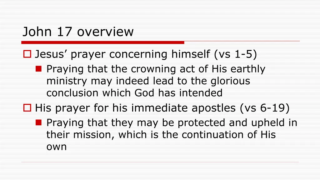 john 17 overview