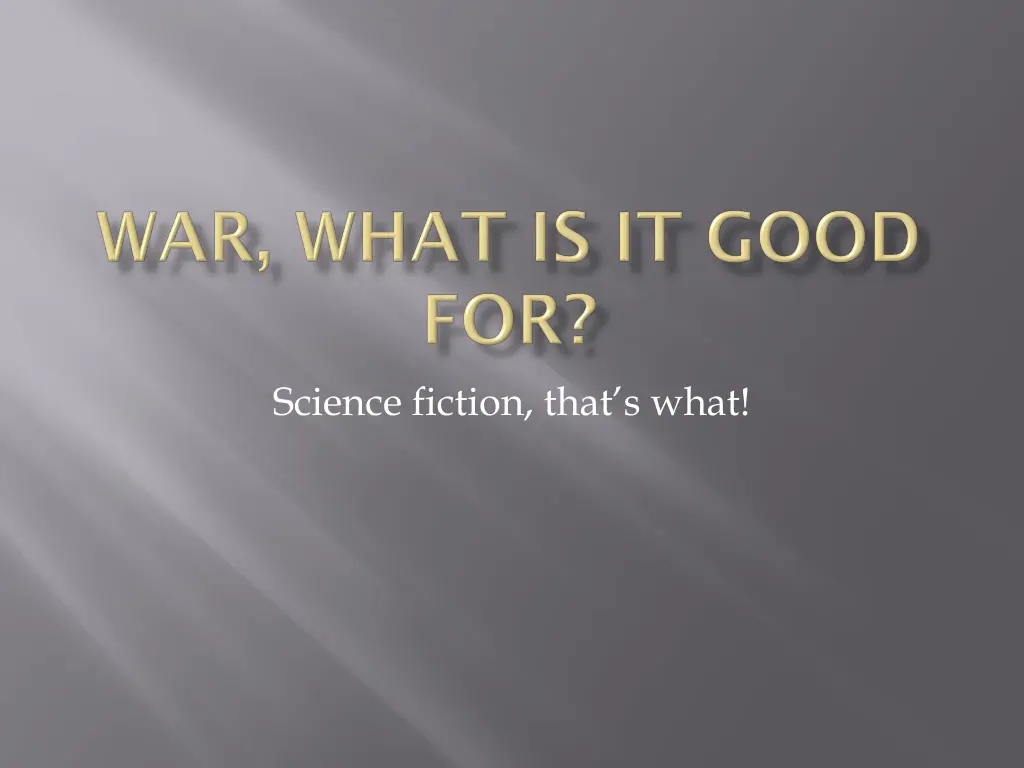 science fiction that s what