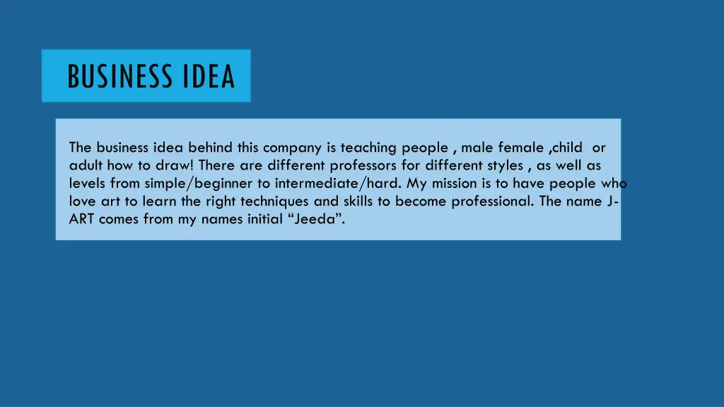 business idea