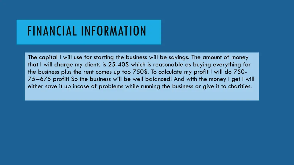 financial information