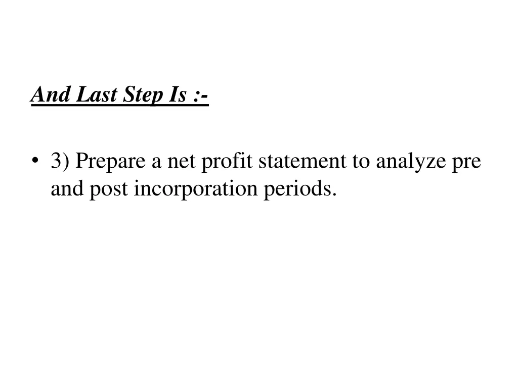 and last step is
