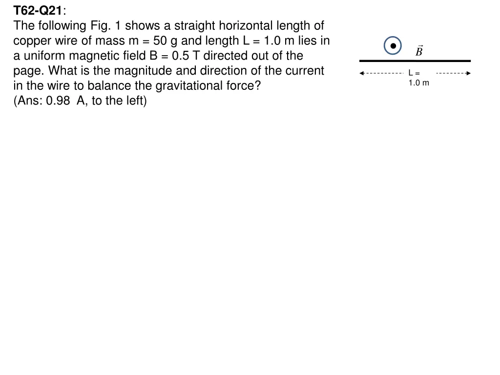 t62 q21 the following fig 1 shows a straight 1