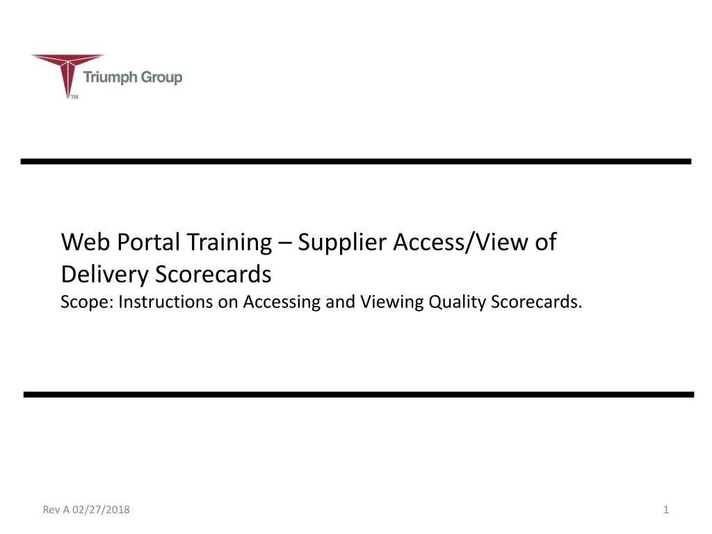 web portal training supplier access view