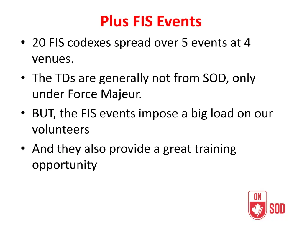 plus fis events