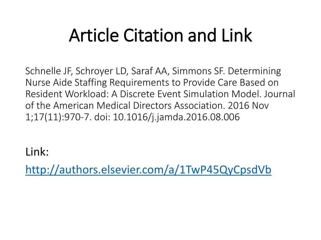 article citation and link article citation