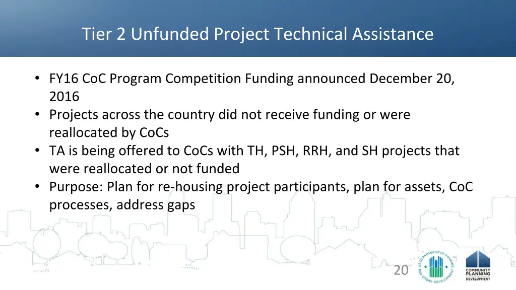 tier 2 unfunded project technical assistance 1