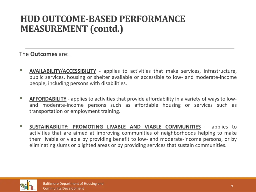 hud outcome based performance measurement contd