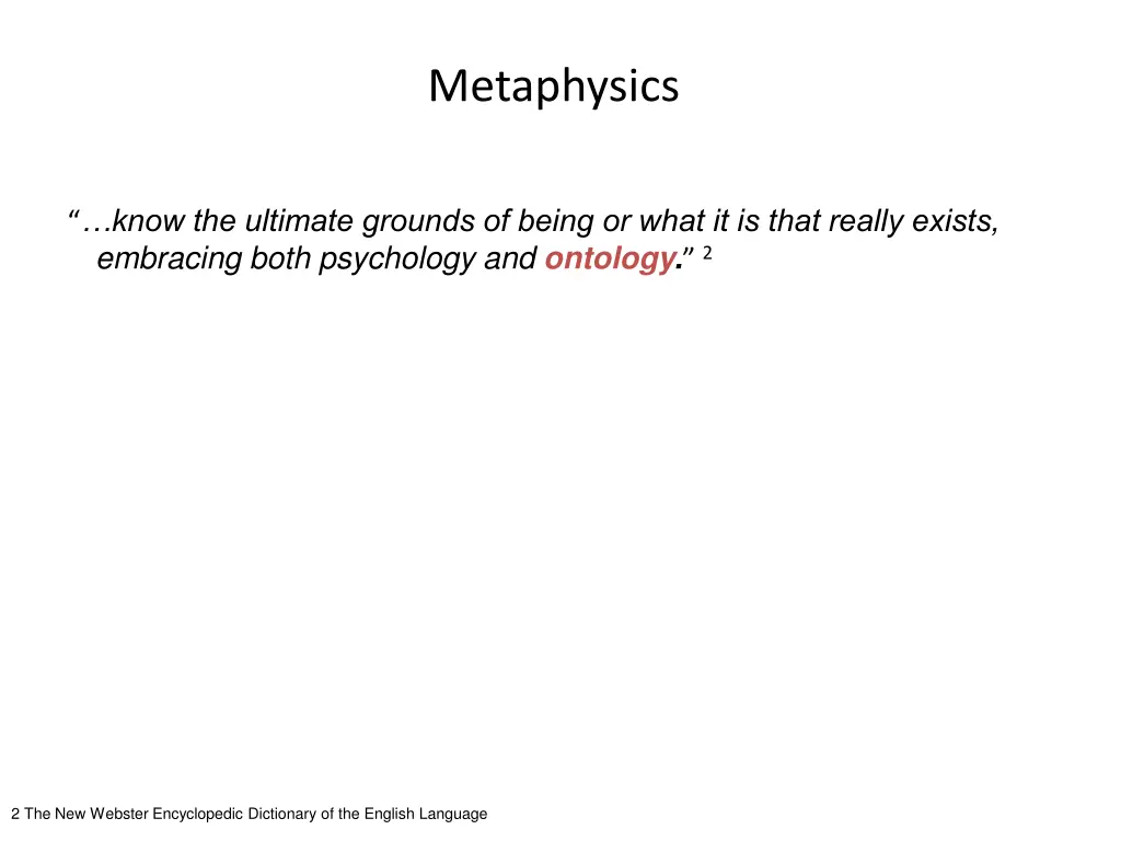 metaphysics
