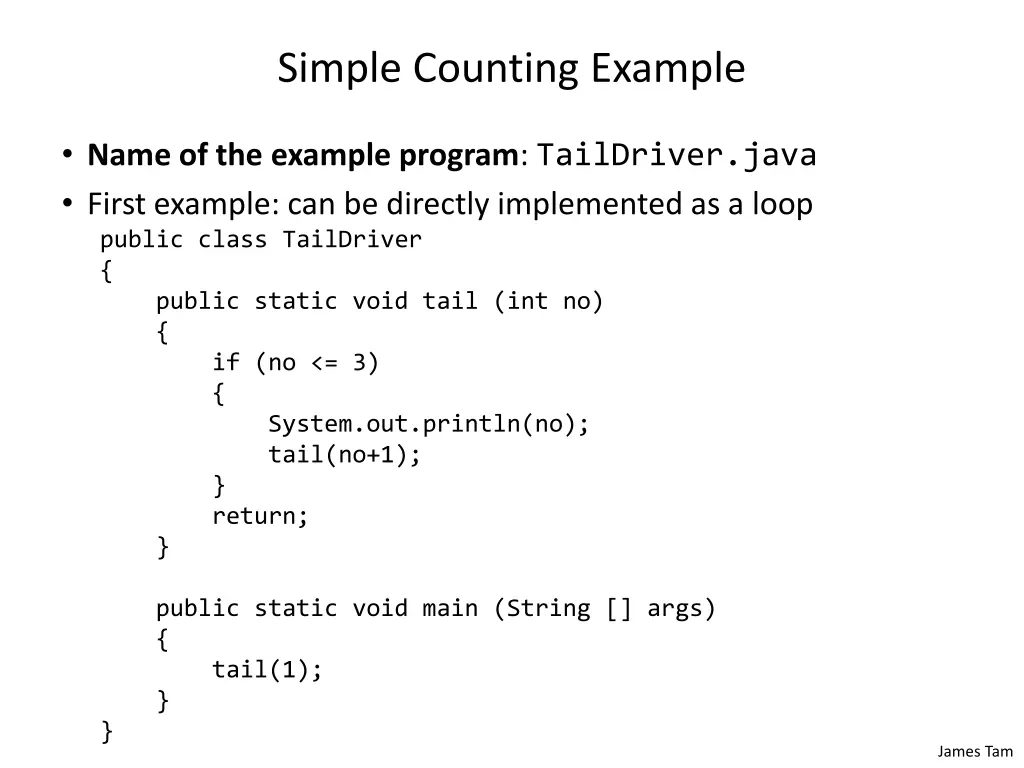 simple counting example