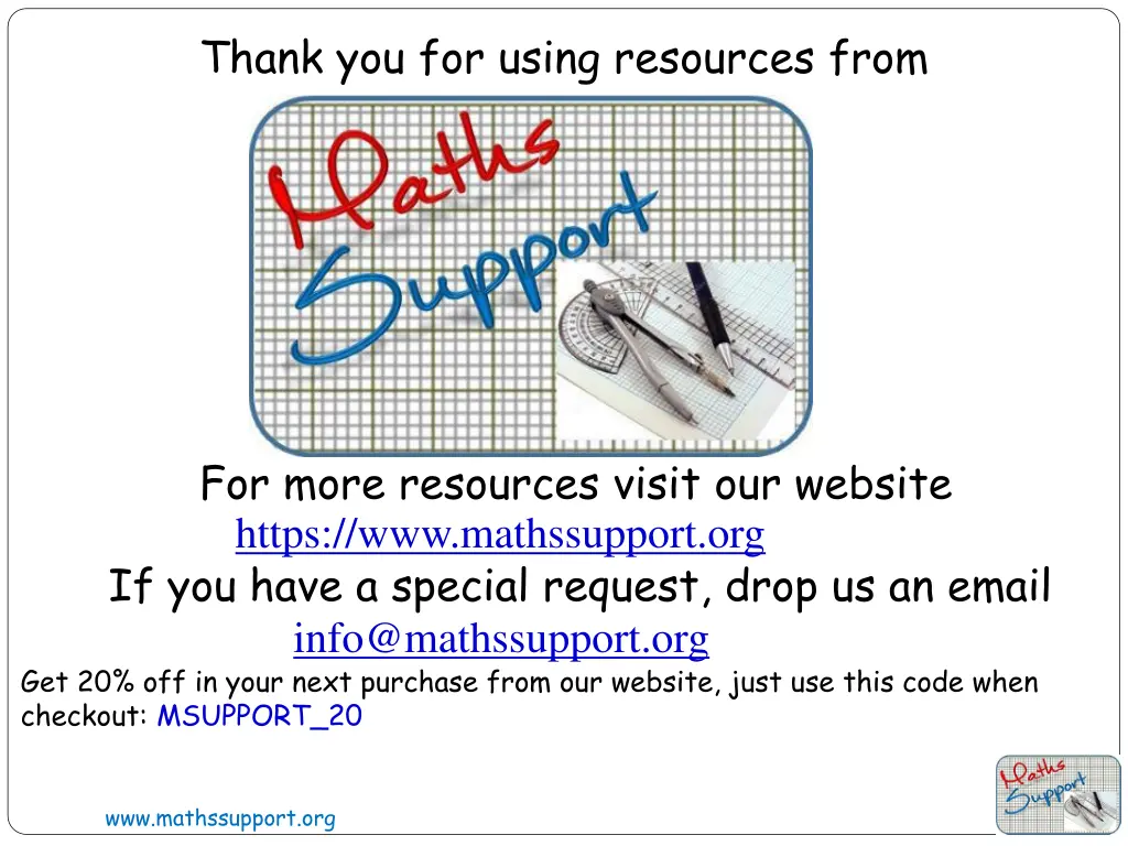 thank you for using resources from