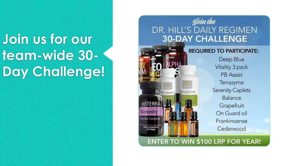 join us for our team wide 30 day challenge