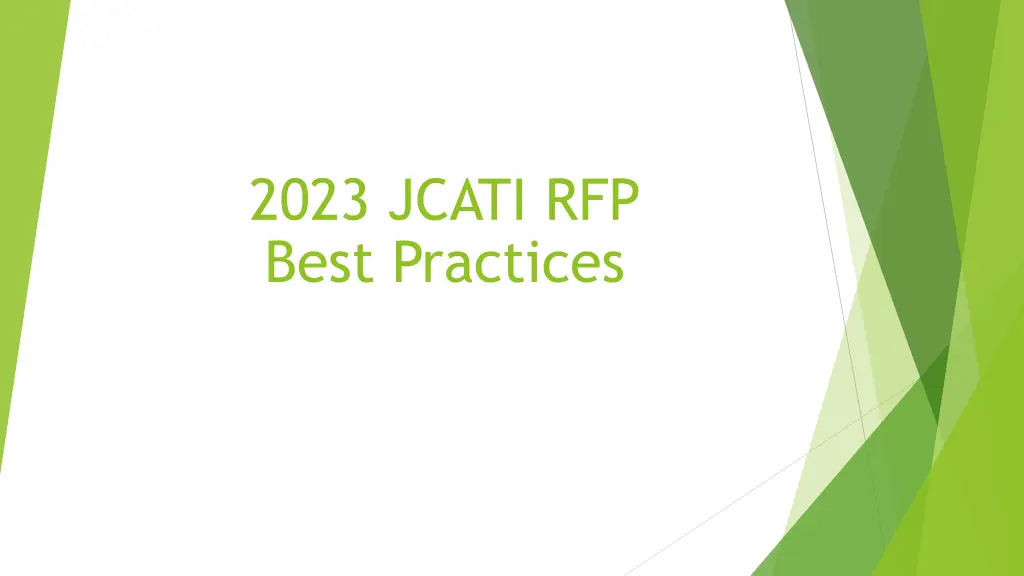 2023 jcati rfp best practices