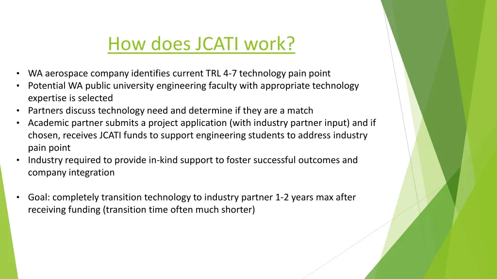 how does jcati work