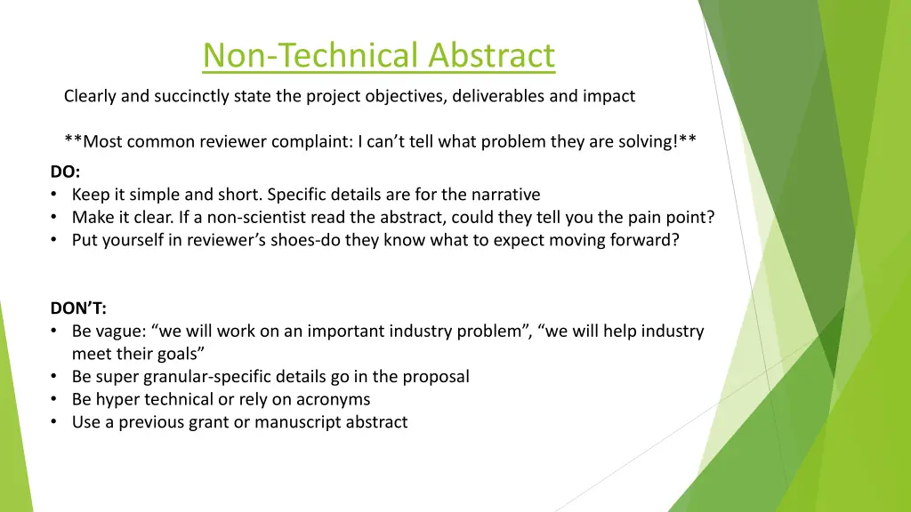 non technical abstract
