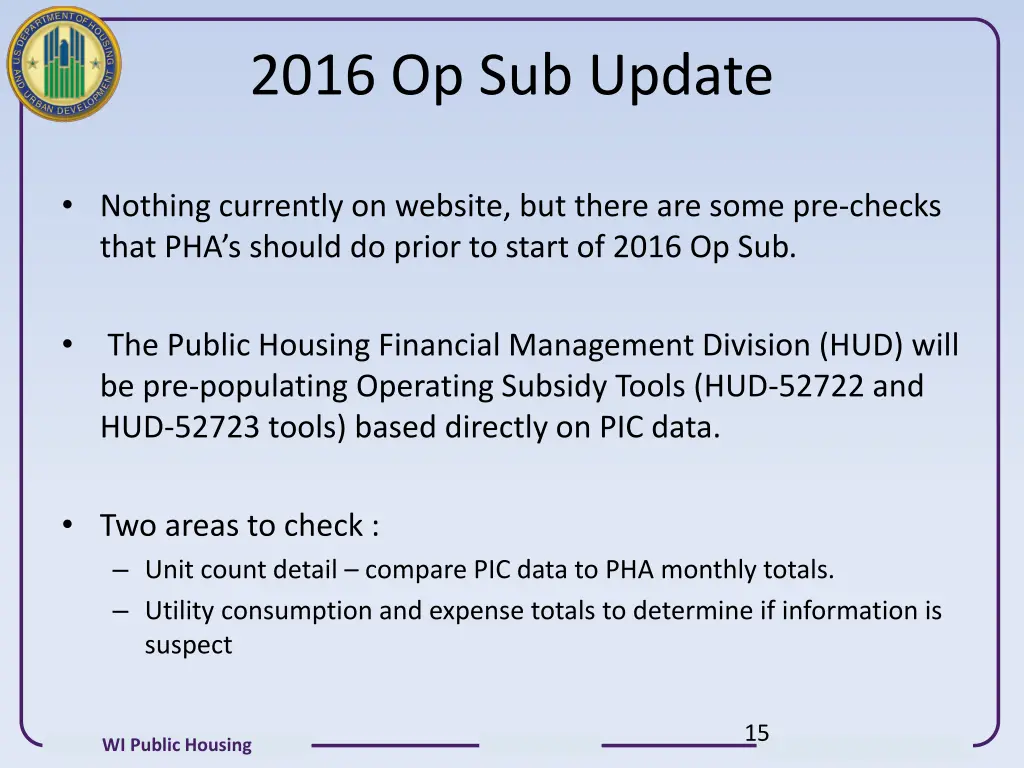 2016 op sub update