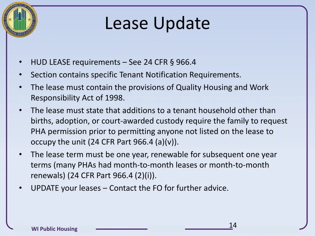 lease update