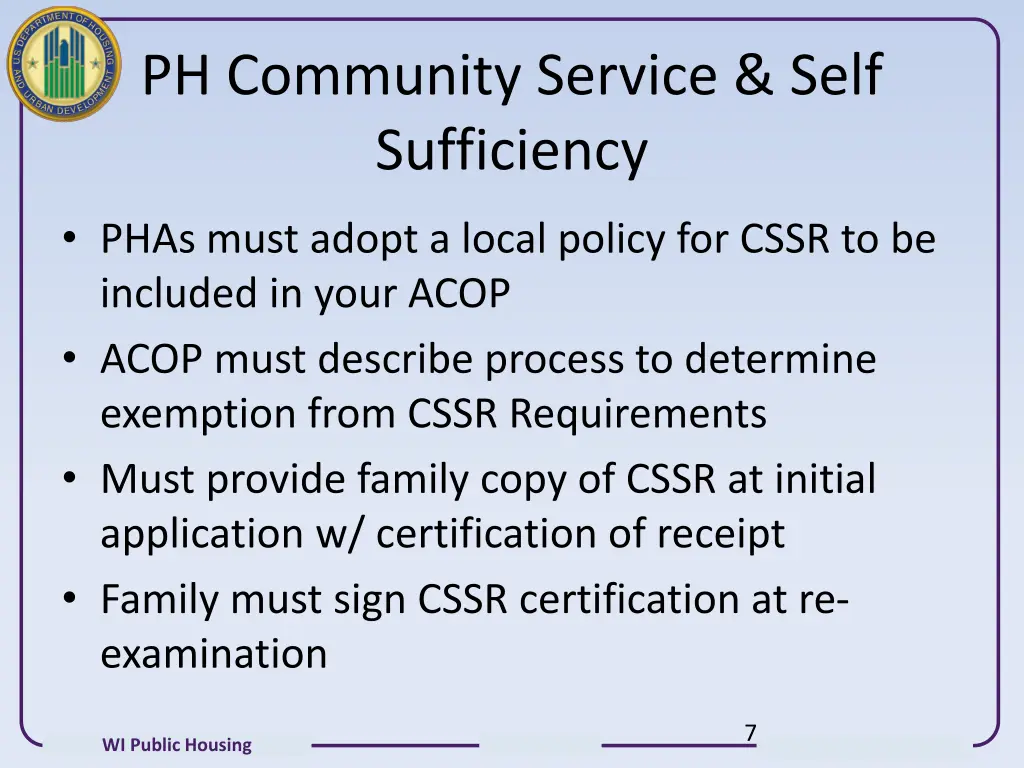 ph community service self sufficiency