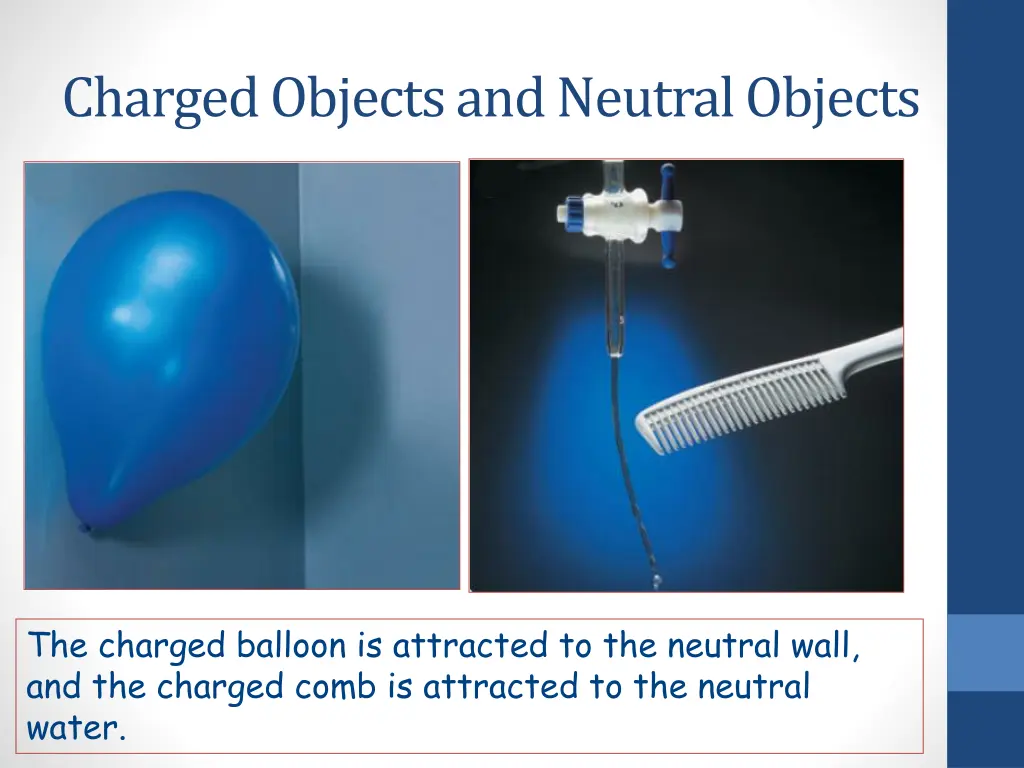 charged objects and neutral objects