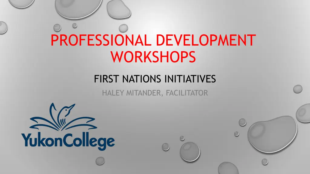 professional development workshops
