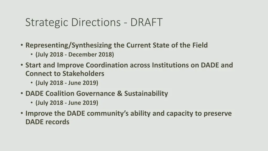 strategic directions draft