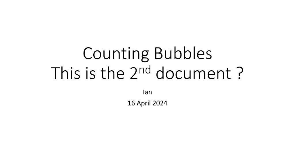 counting bubbles this is the 2 nd document