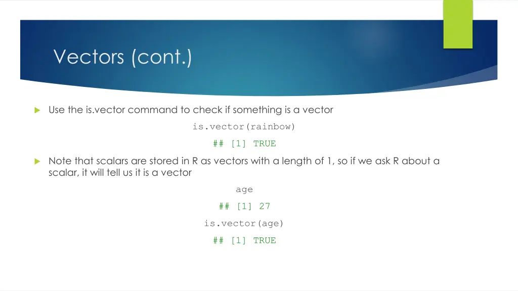 vectors cont
