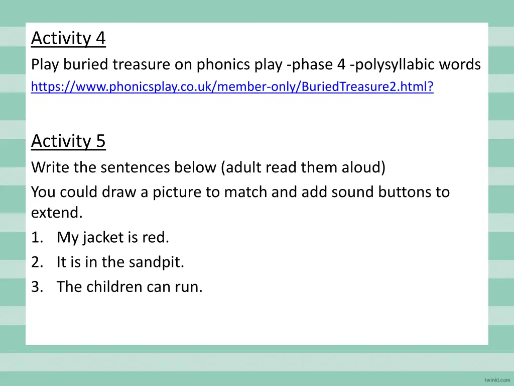 activity 4 play buried treasure on phonics play