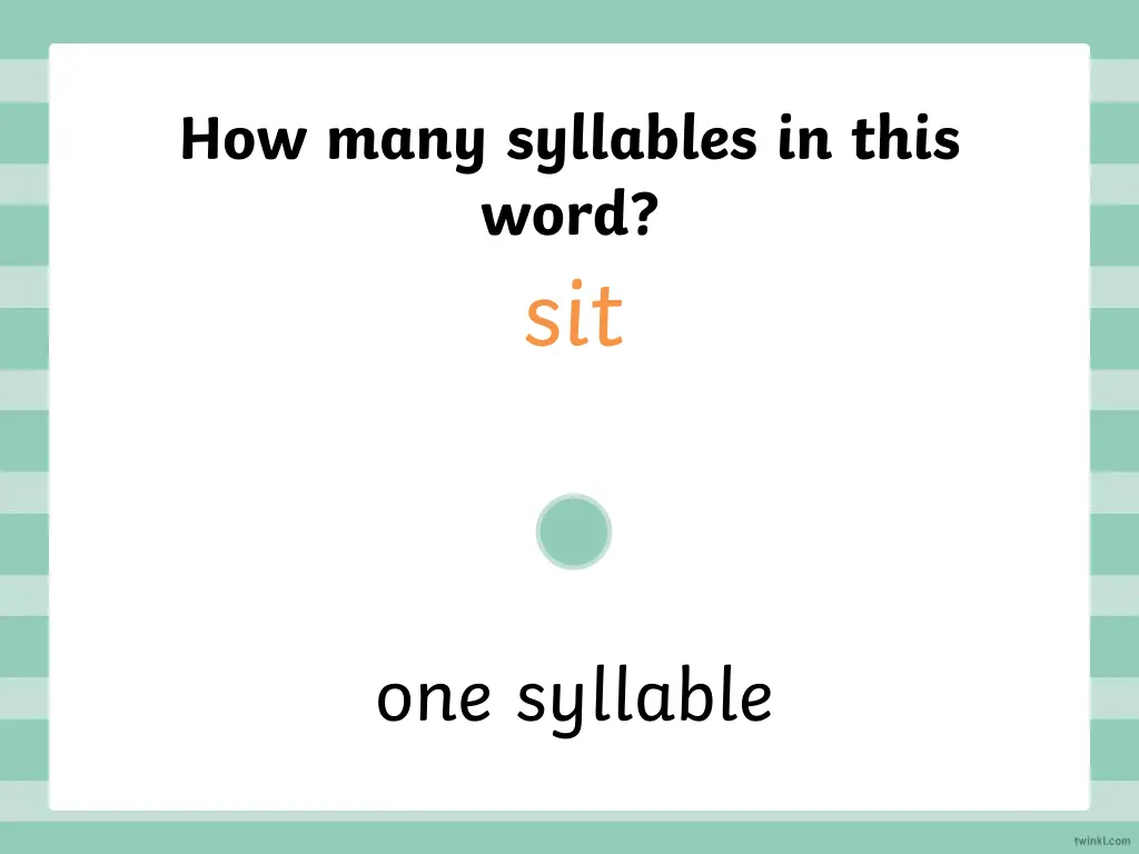 how many syllables in this word sit