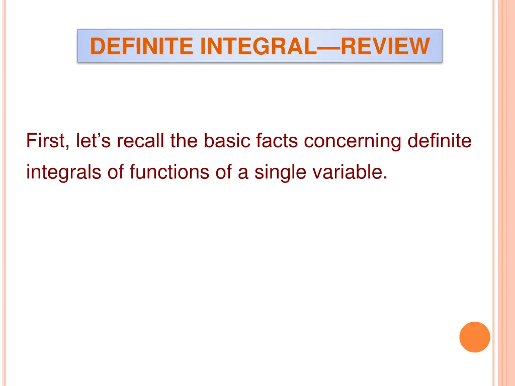definite integral review