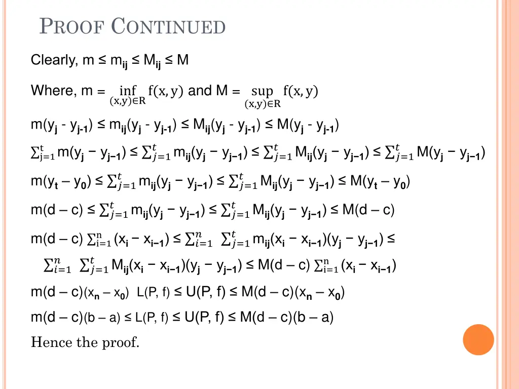 p roof c ontinued