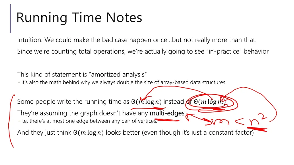 running time notes
