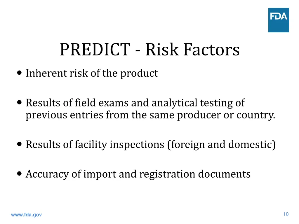 predict risk factors