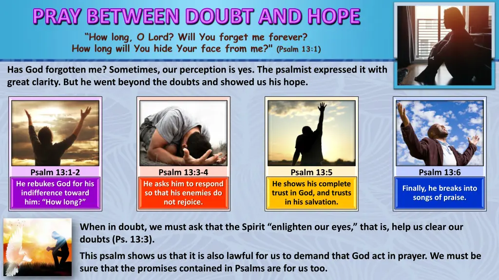 pray between doubt and hope