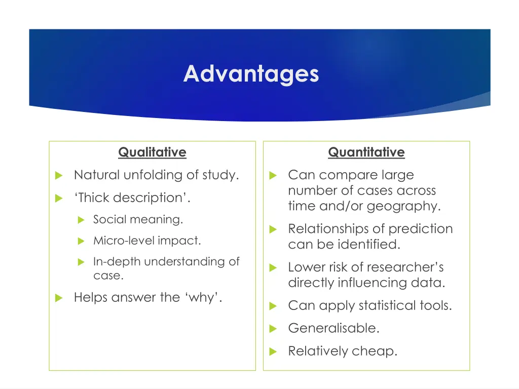 advantages