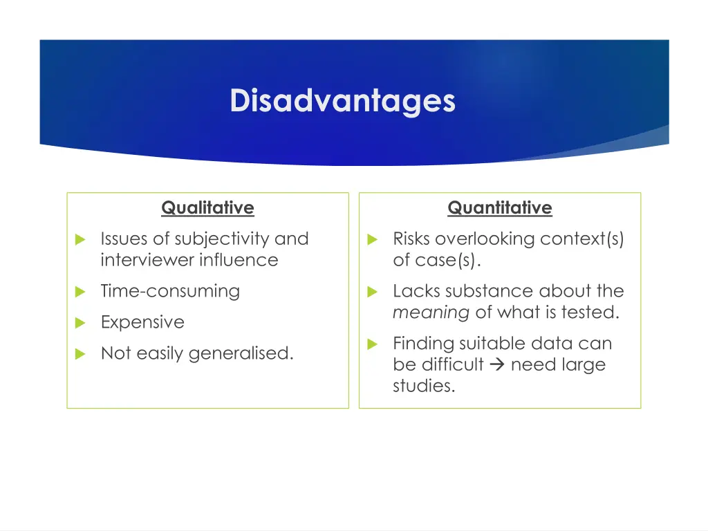 disadvantages