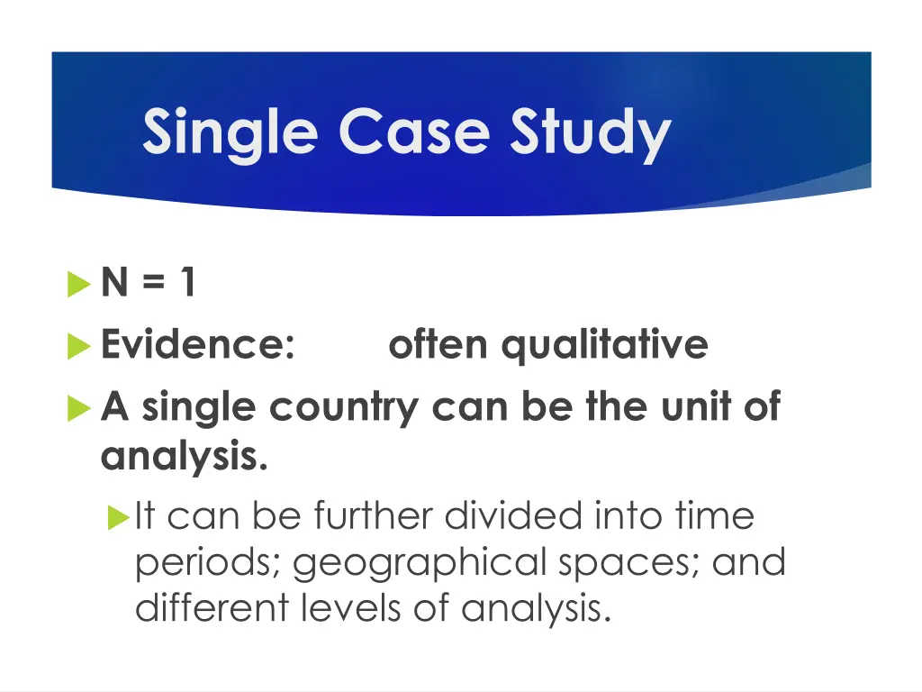 single case study