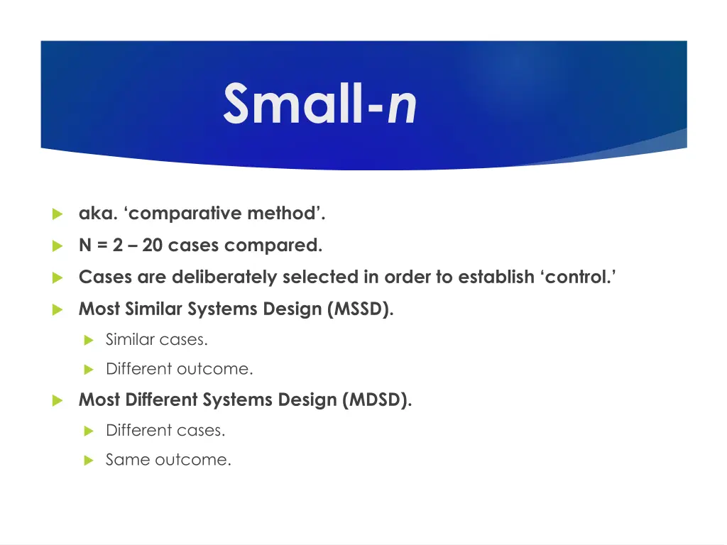 small n