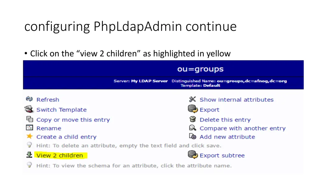 configuring phpldapadmin continue 16