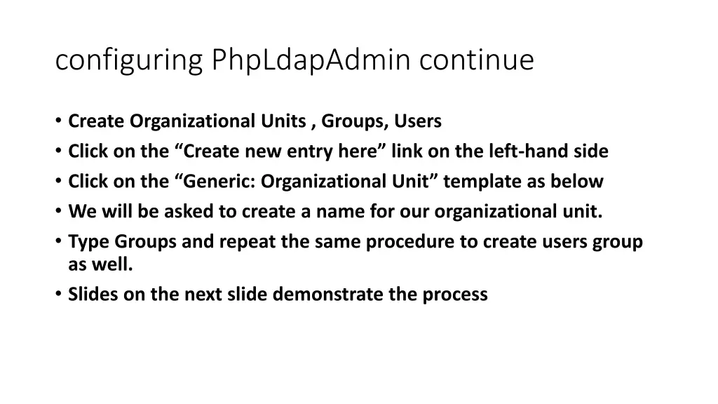 configuring phpldapadmin continue 7