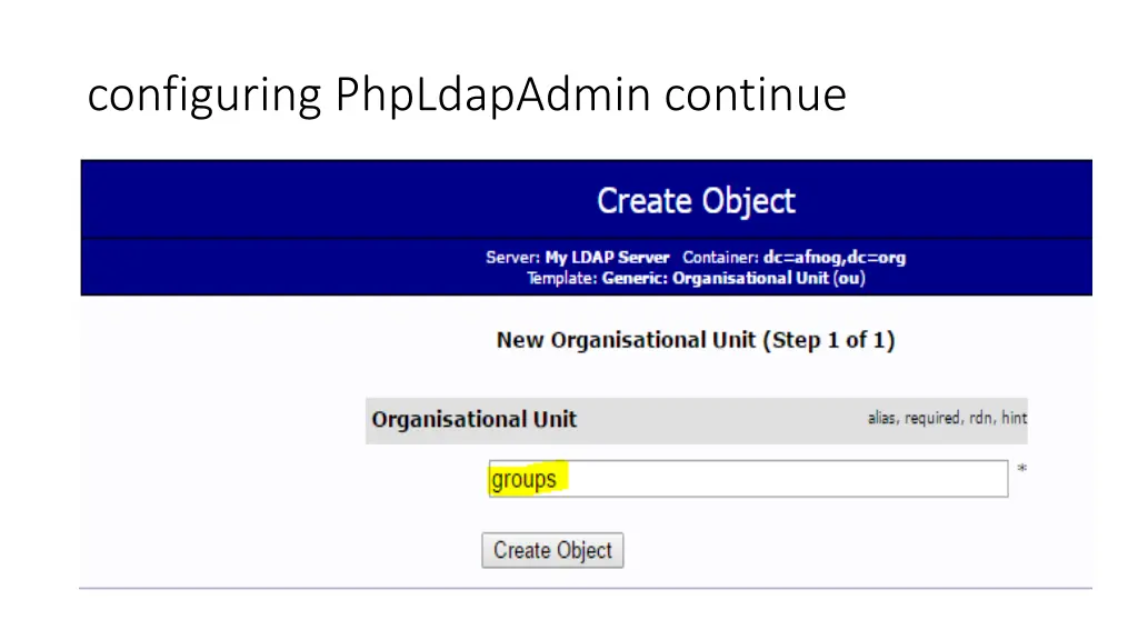 configuring phpldapadmin continue 9