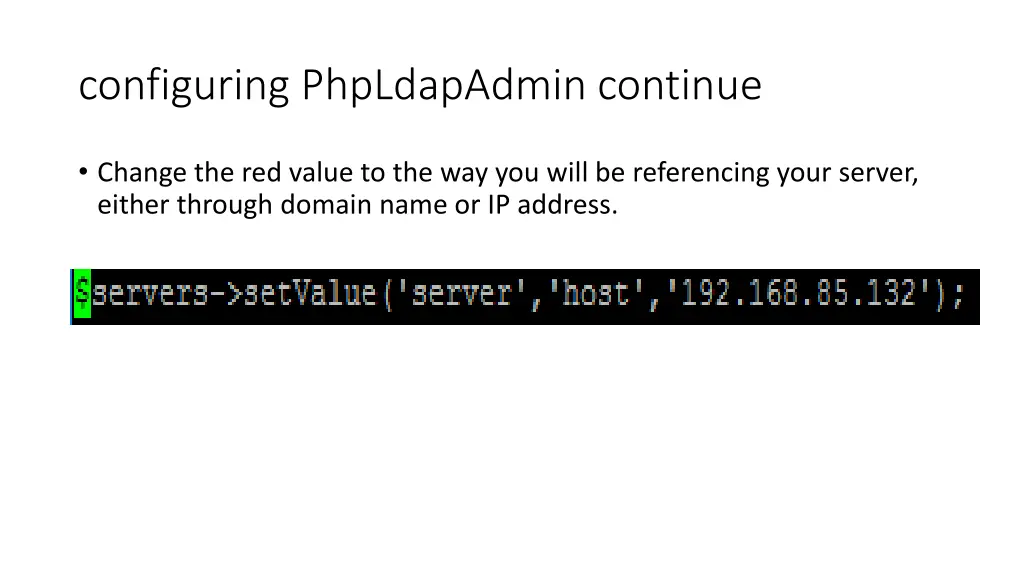 configuring phpldapadmin continue