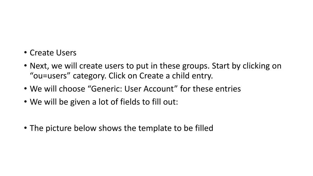 create users next we will create users