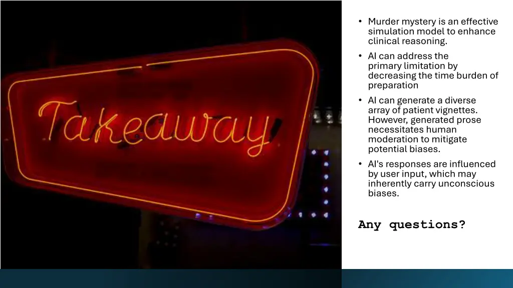 murder mystery is an effective simulation model
