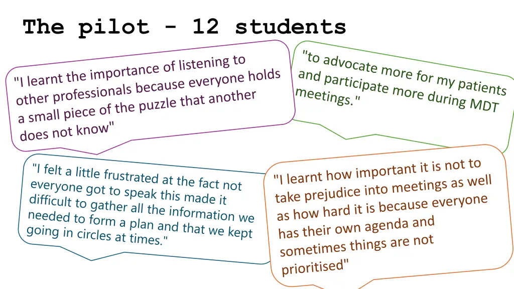 the pilot 12 students