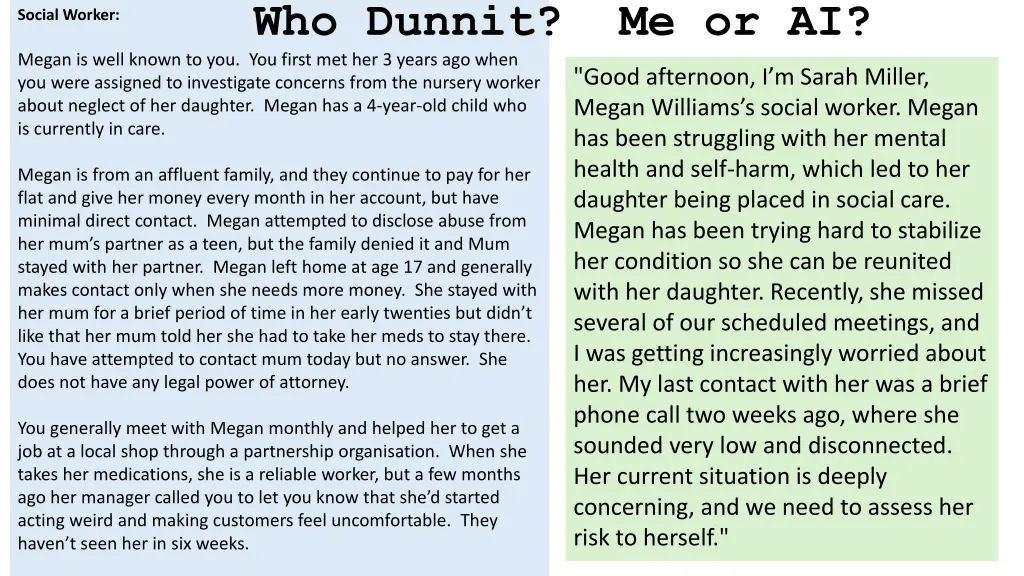 who dunnit